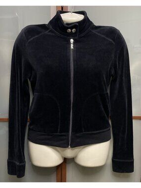 Rampage Vintage Y2K Size Small Velour Velvet Full Zip Track Jacket Athleisure
